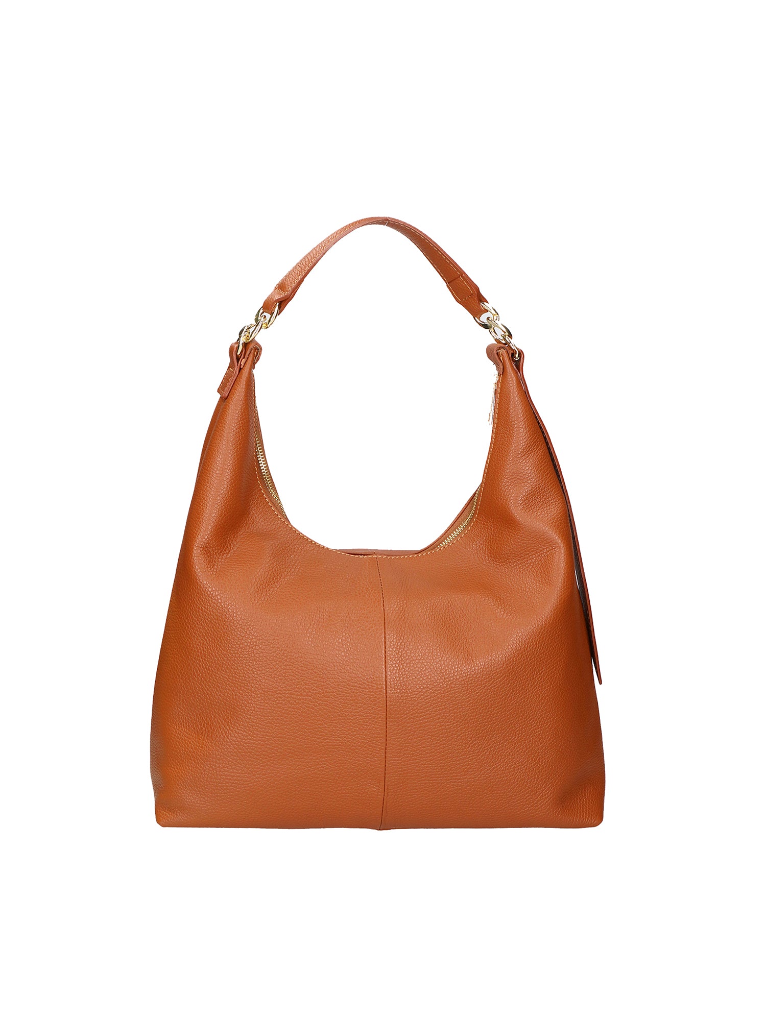 Ursula Borsa a spalla da donna Vera pelle 06673-D17 CUOIO SCURO Gave Lux