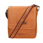 Borsa a tracolla uomo in vera pelle RFID HILB-3102-CUOIO Hill Burry
