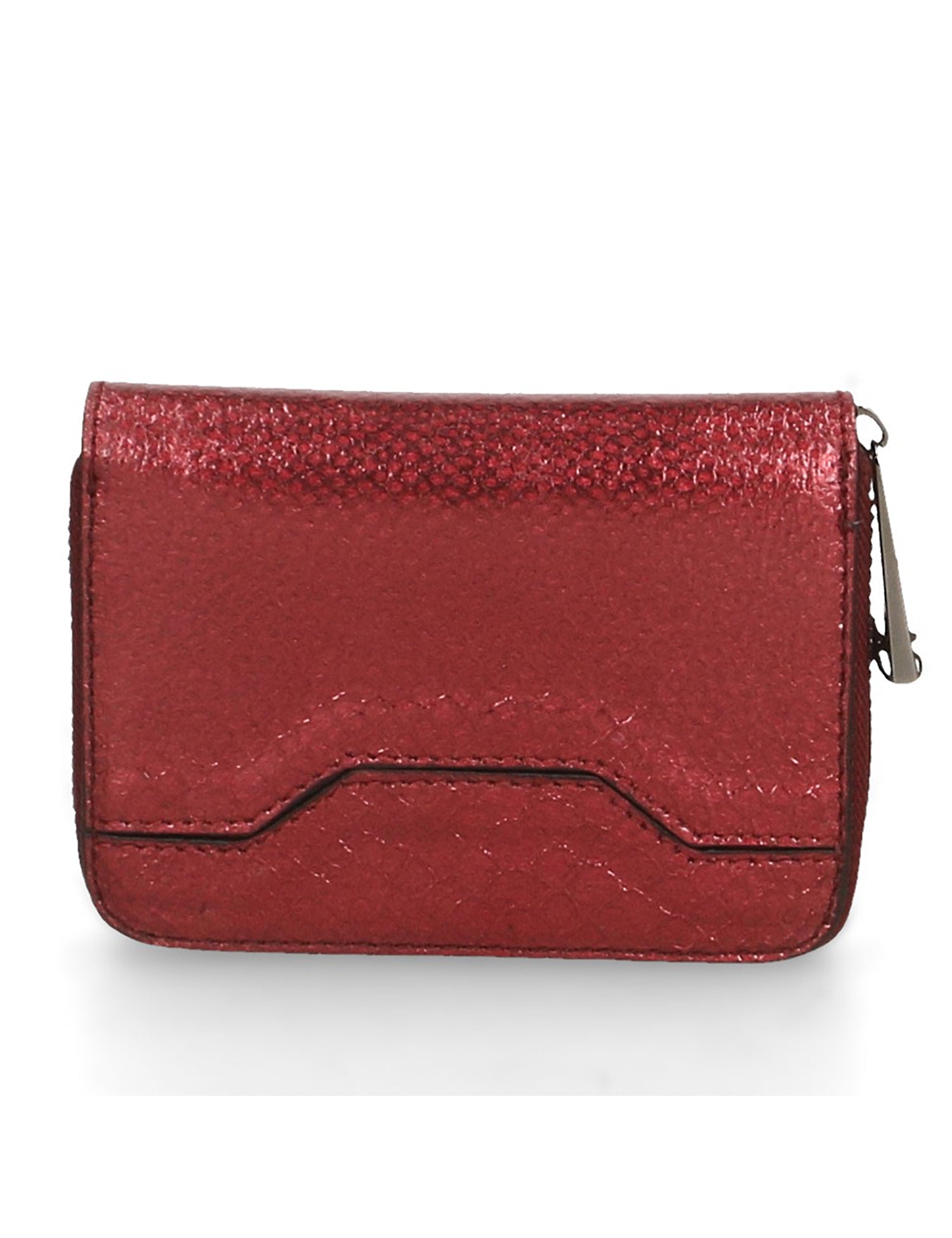 Nohemi Portafoglio donna vera pelle Zip 524072-ROSSO RED Gave Lux