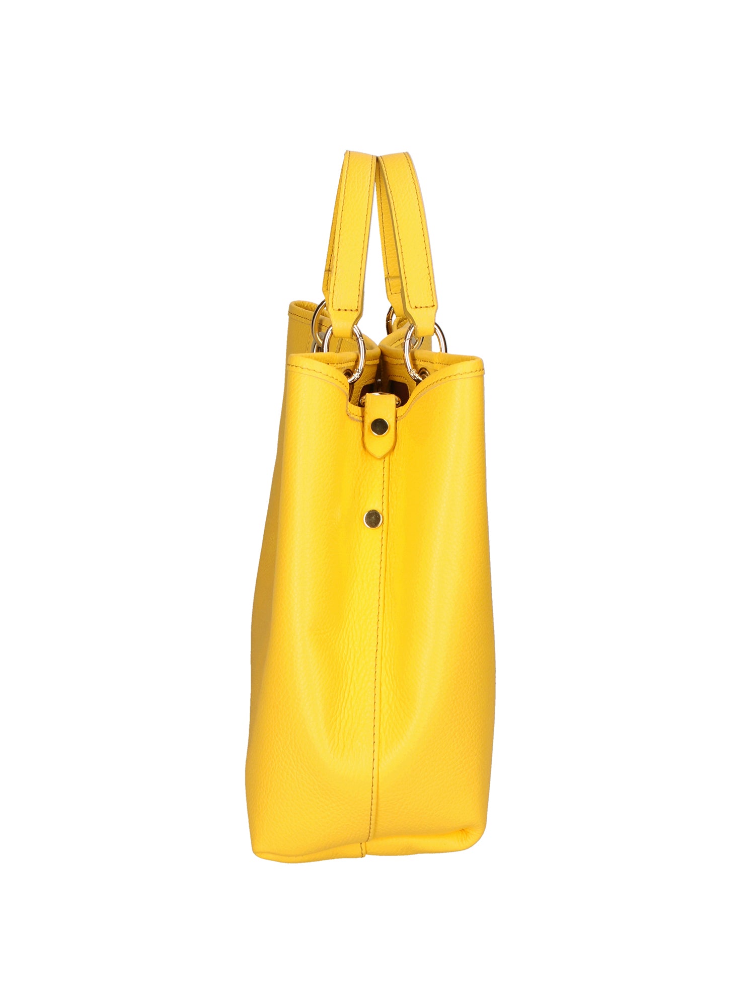 Azurite Borsa a mano da donna 100% pelle 06105-D64 GIALLO YELLOW Gave Lux