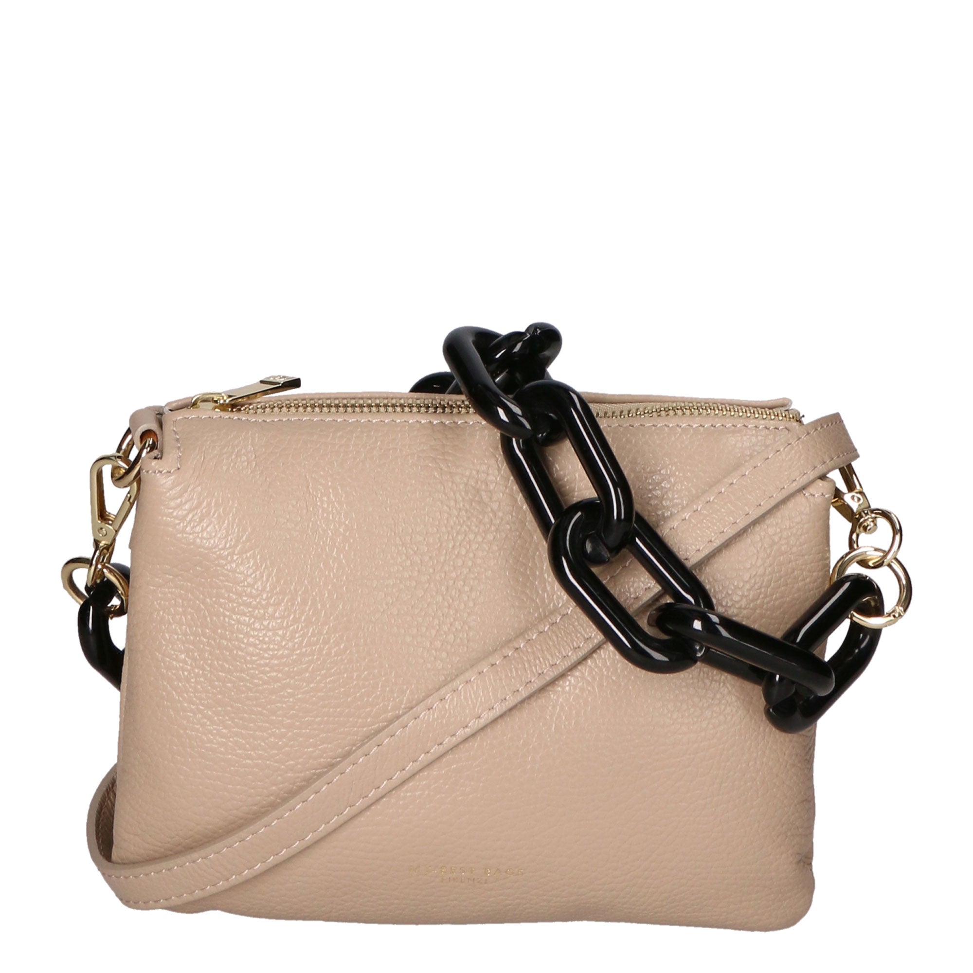 Borsa a tracolla da donna Vera pelle MYB-7024-SS-TAUPE My Best Bag