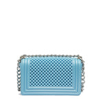 Borsa a mano da donna 100% Pvc FLAT S BALL-NORSE BLUE + OFF SILVER Marc Ellis