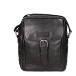 Borsa a tracolla unisex vera pelle 100% pelle di vacchetta SN5863847-BLACK Santini Firenze