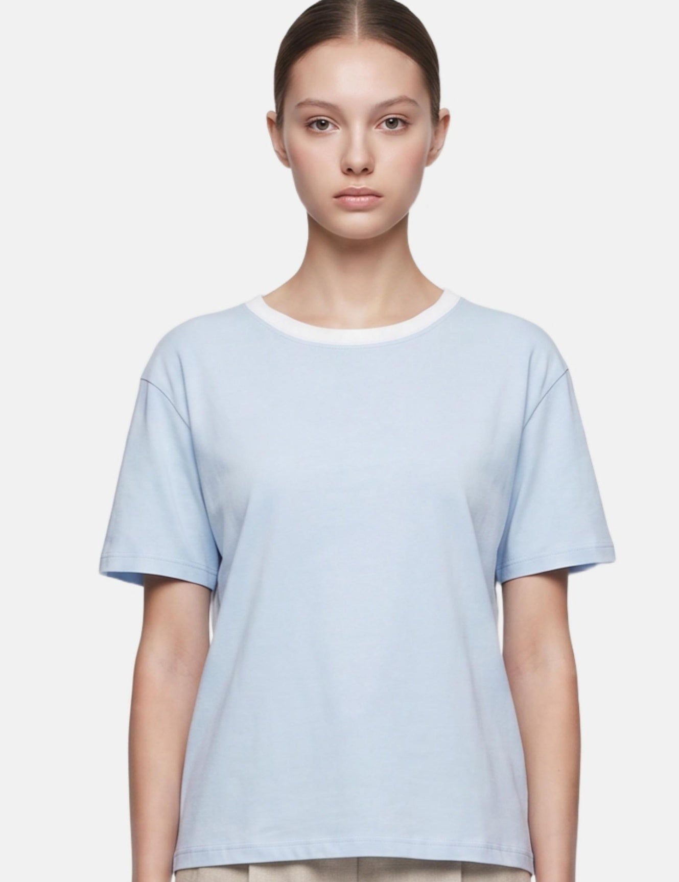 T-shirt in Cotone Azzurro