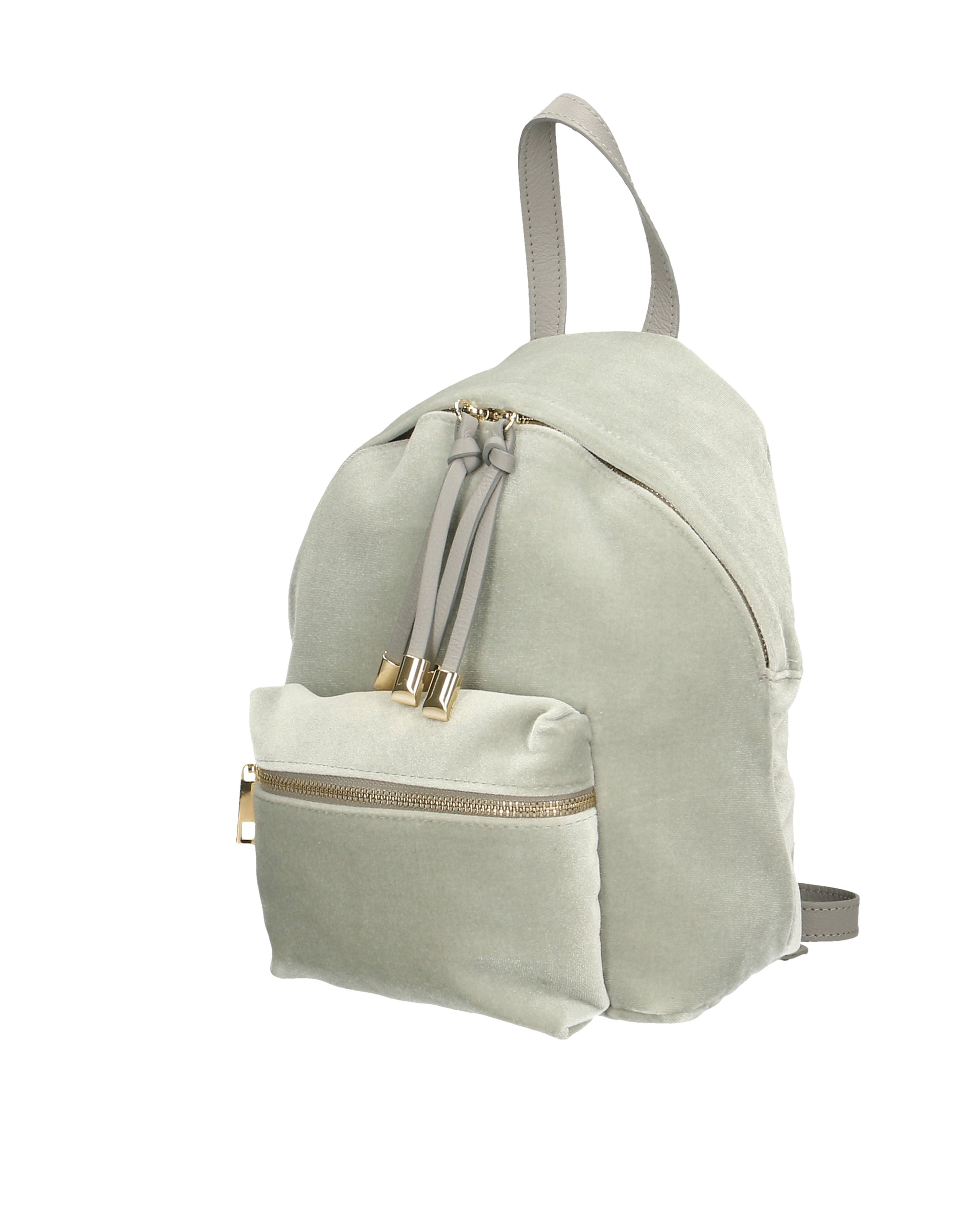 Belluno 8933-GRIGIO Zaino da donna in velluto Gave Lux