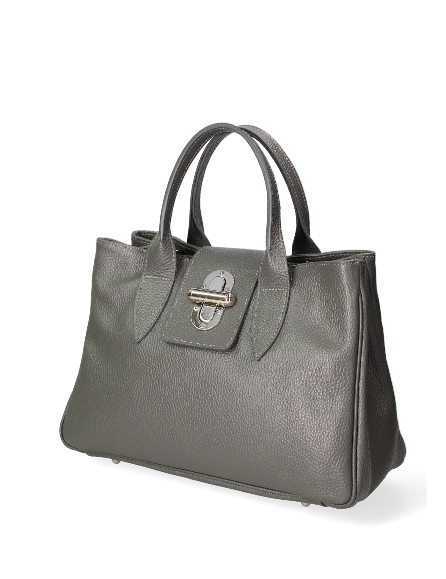Ascoli Borsa a mano da donna Pelle stampata cocco 7718-D27 CENERE Gave Lux