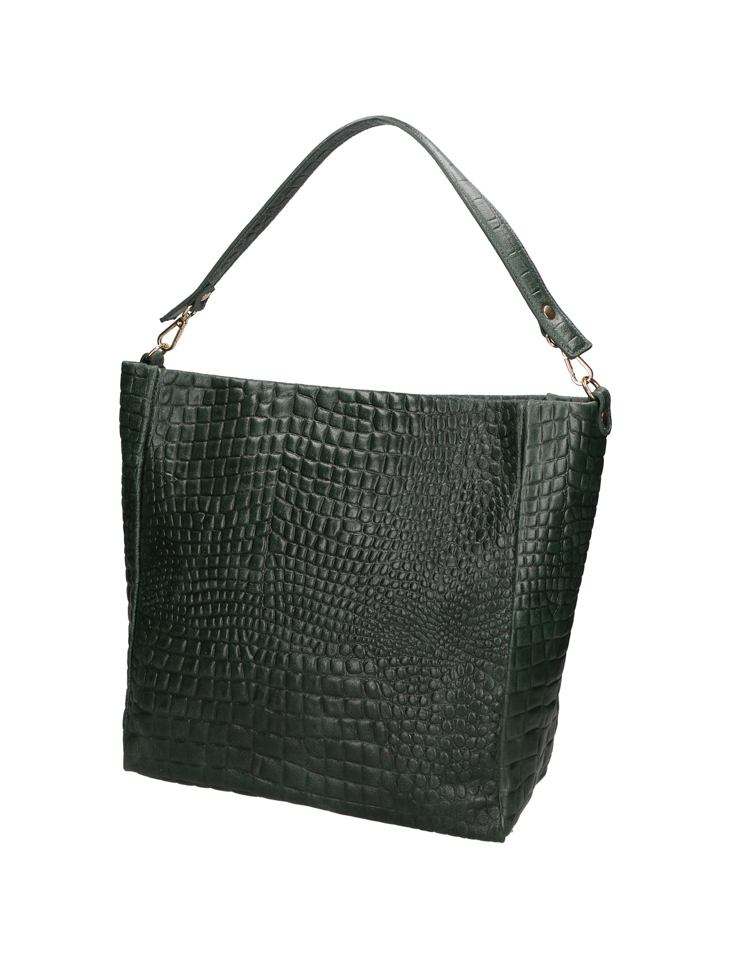 Valtera Borsa a spalla da donna Vera pelle 06500-017 VERDE BOTTIGLIA Gave Lux