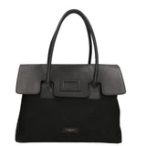 Borsa a mano da donna Vera pelle e cotone MYB-7038-SS-NERO My Best Bag