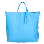 Borsa a mano da donna Vera pelle stampata coccodrillo MYB-7043-SS-SS99 TURCHESE My Best Bag