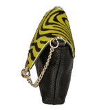 Safira Borsa a mano da donna Vera pelle 04760-ZEBRA GIALLO Gave Lux