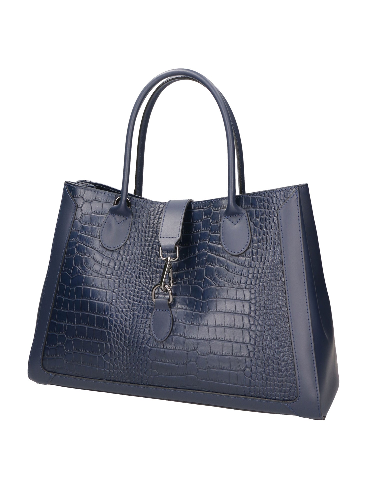 Aurora Borsa a mano da donna Vera pelle croco 05698-C26 BLU SCURO Gave Lux