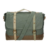 Minerva Borsa a mano unisex Canvas e pelle ZG3011-VERDE GREEN Gave Lux