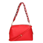 Livia Borsa a spalla da donna Vera pelle 06443-ROSSO FERRARI Gave Lux