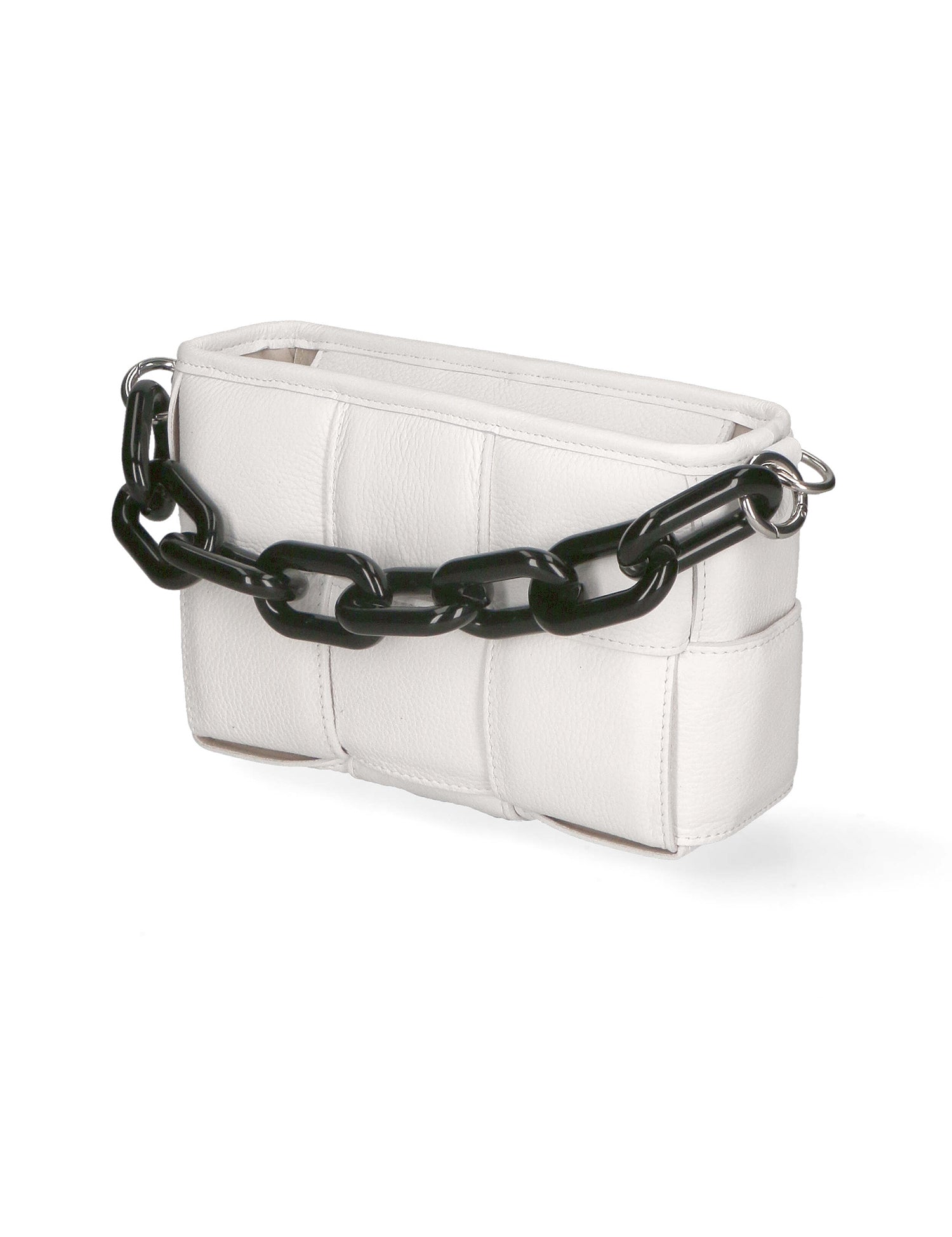 Aida Borsa a mano da donna Vera pelle 04722-BIANCO WHITE Gave Lux