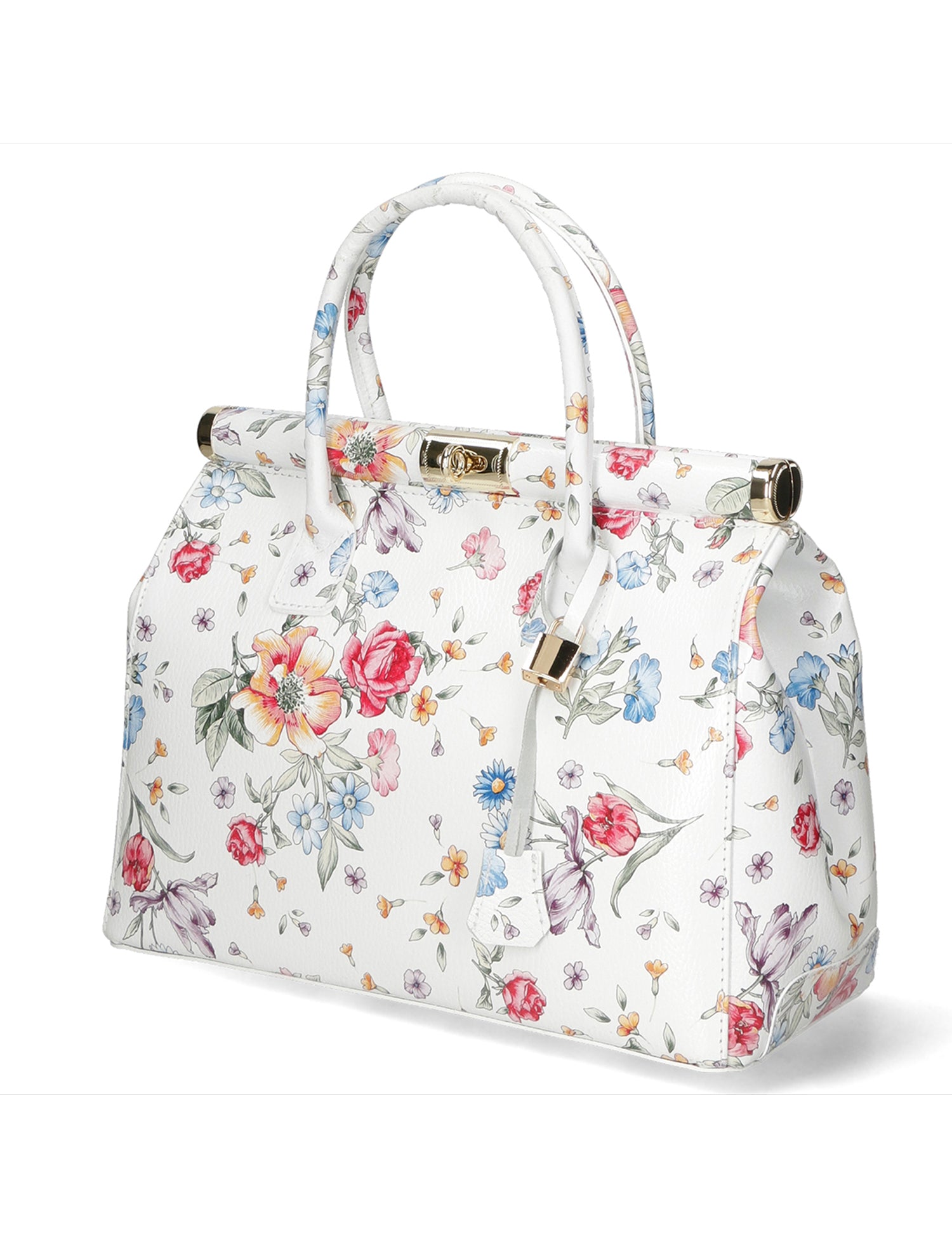 Cecilia Borsa a Mano in Vera Pelle Bianco Chiara Ferretti