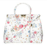 Cecilia Borsa a Mano in Vera Pelle Bianco Chiara Ferretti