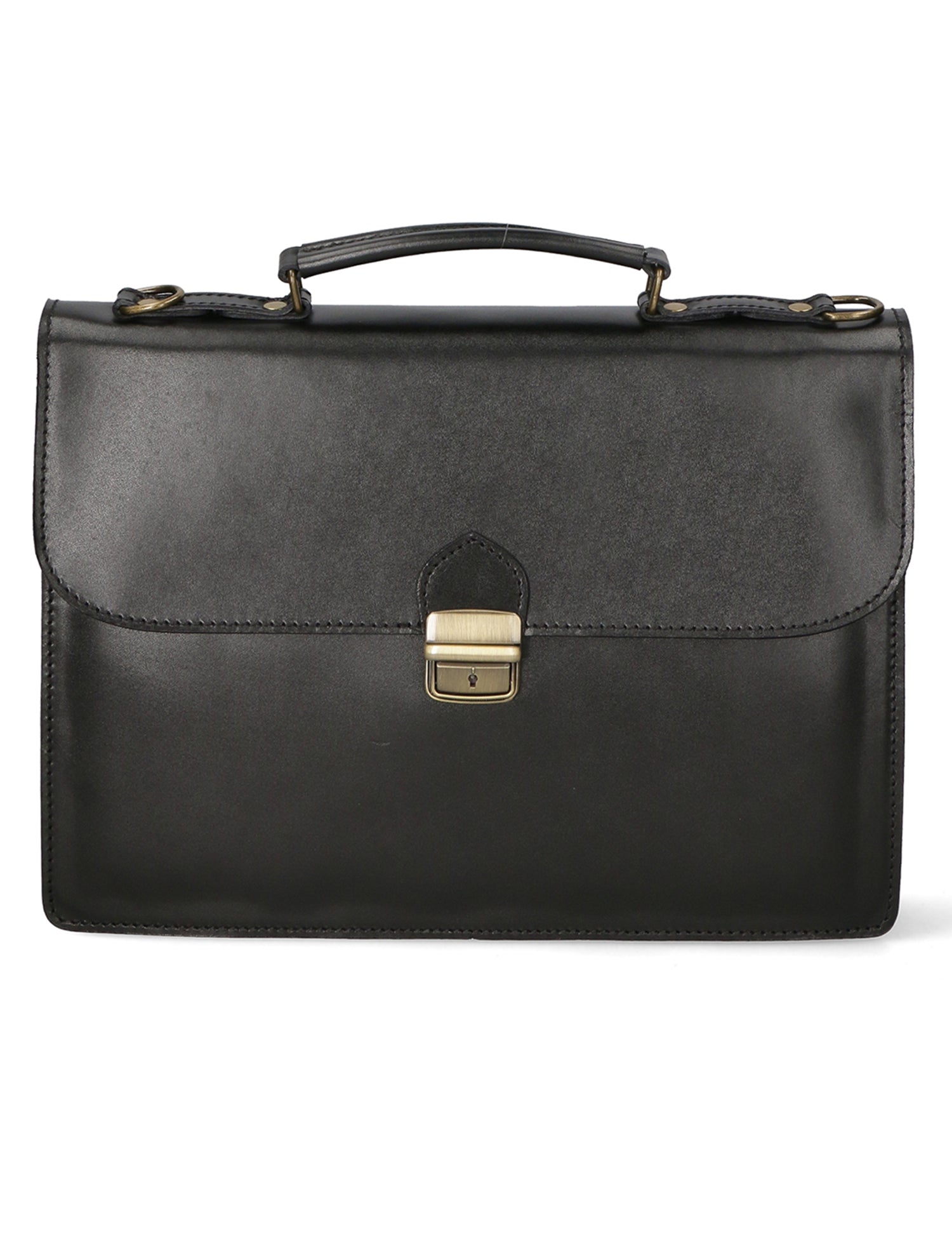 Dafne Borsa da lavoro unisex Vera pelle 7004-NERO Gave Lux