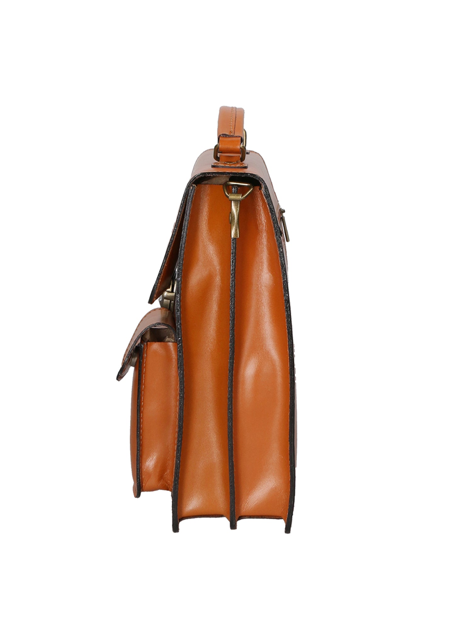 Tancredi Borsa da lavoro unisex in pelle Vera pelle 7013-CUOIO COGNAC Gave Lux