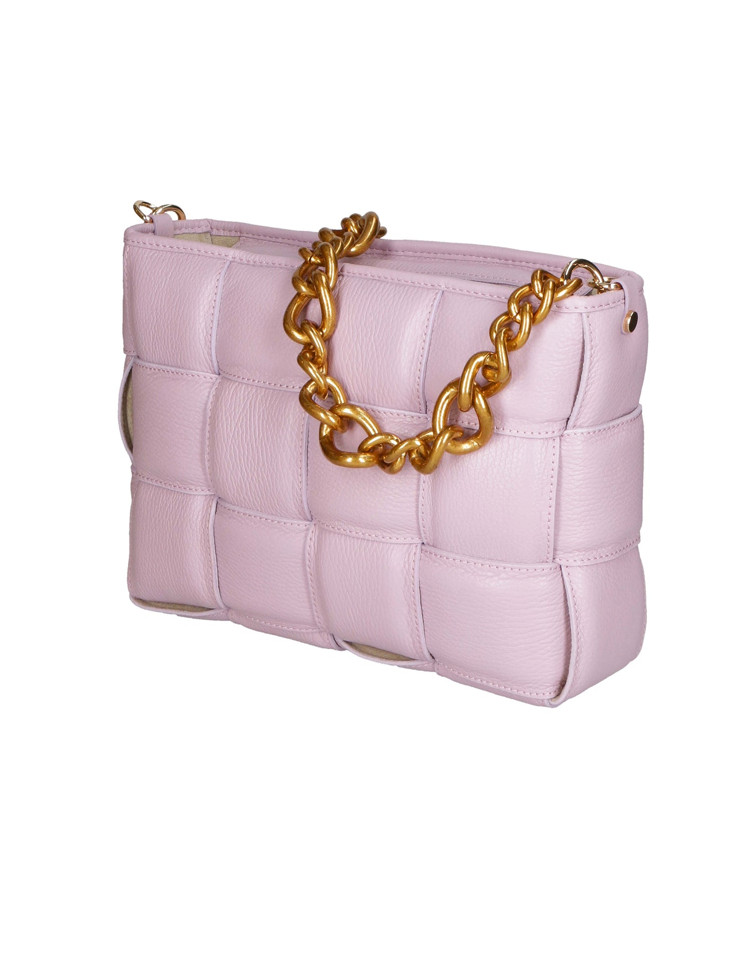 Agostina Borsa a mano da donna Vera pelle 04691-D55 LILLA LILAC Gave Lux
