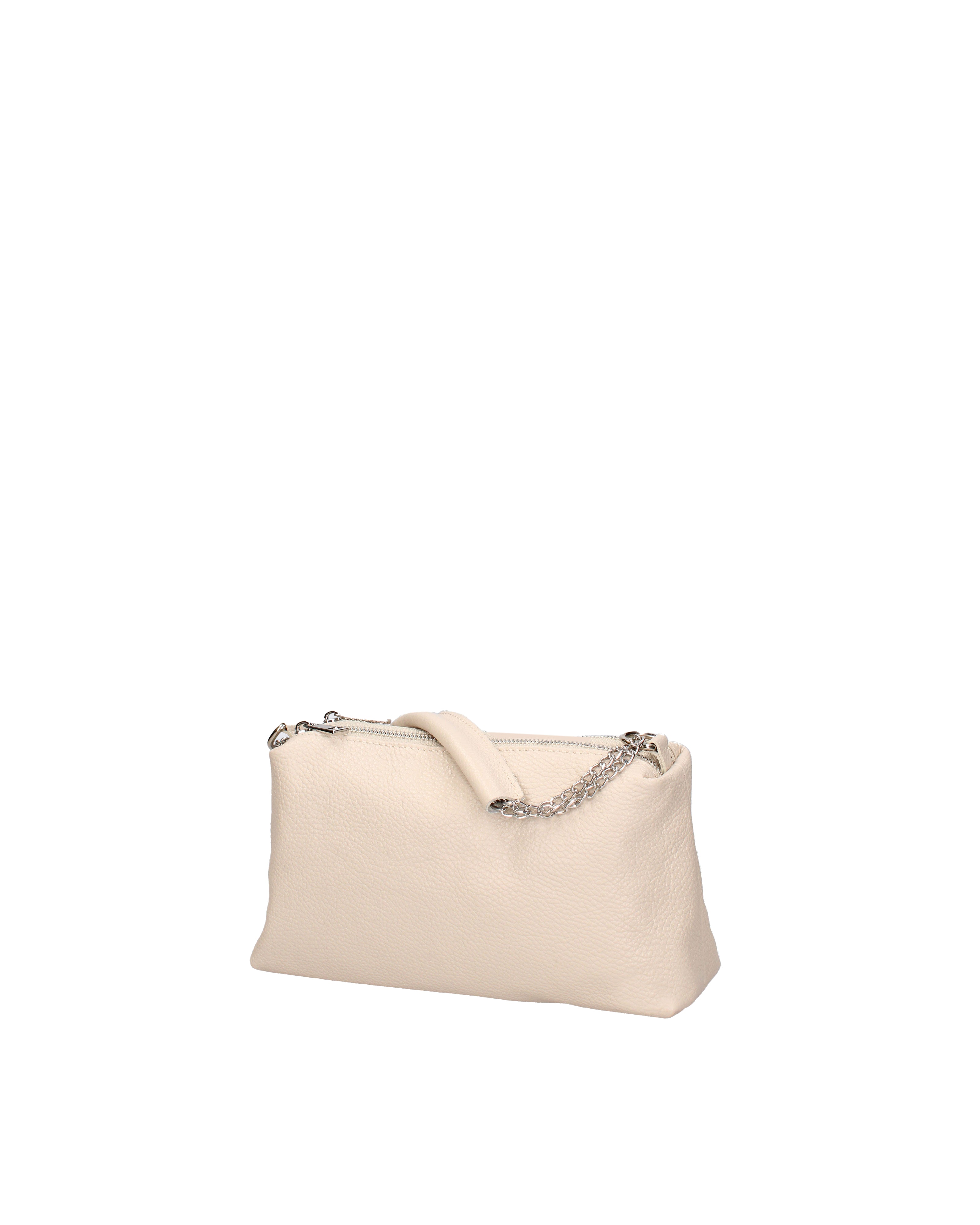 Borsa a spalla da donna Vera pelle 07141-D37 LATTE Viola Castellani