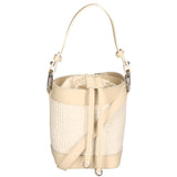 Borsa a secchiello da donna Misto pelle e tessuto MYB-05166-SS-148+S03 BEIGE My Best Bag