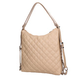 Women's shoulder bag convertible into a backpack in genuine leather Made in Italy 30x31x6 cm