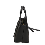 Borsa a mano da donna 100% pelle artigianale MYB-7029-SS-P 636 NERO BLACK My Best Bag