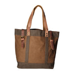 Maura Borsa a mano unisex Canvas e pelle ZG3012-FANGO TAUPE Gave Lux