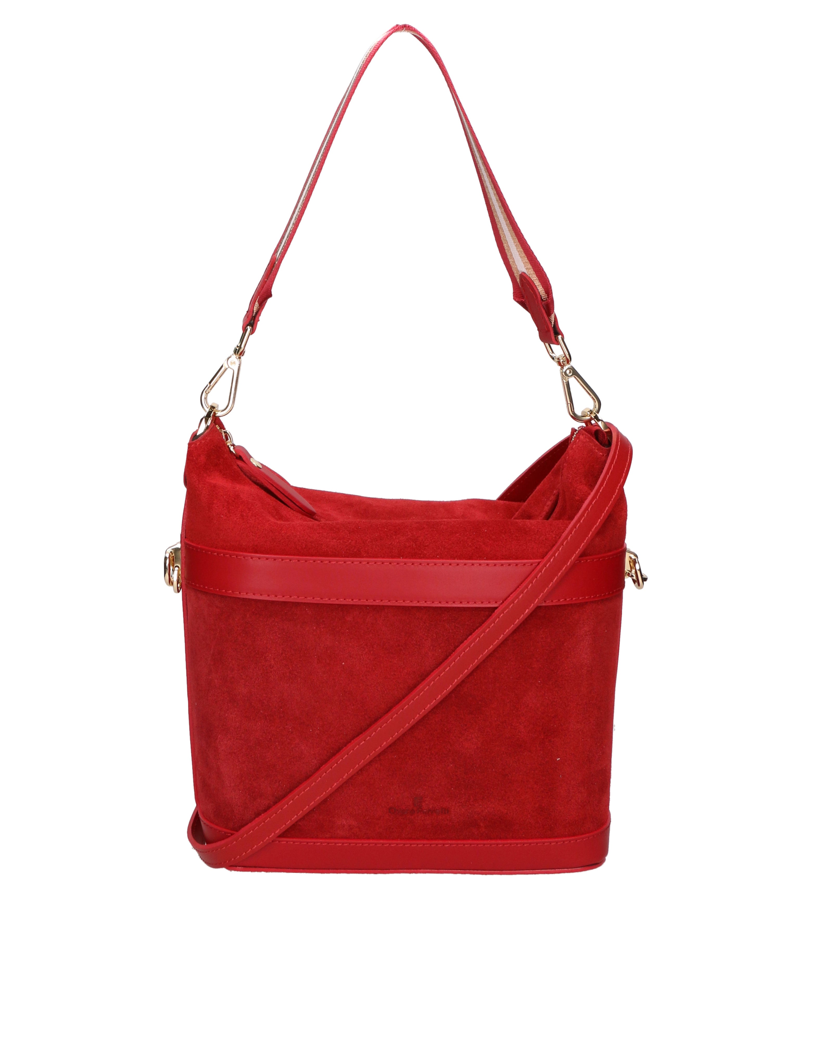 Vera pelle 04163-L130 ROSSO SCURO + SC08 ROSSO Borsa a spalla da donna Elowen Ultra Chiara Ferretti