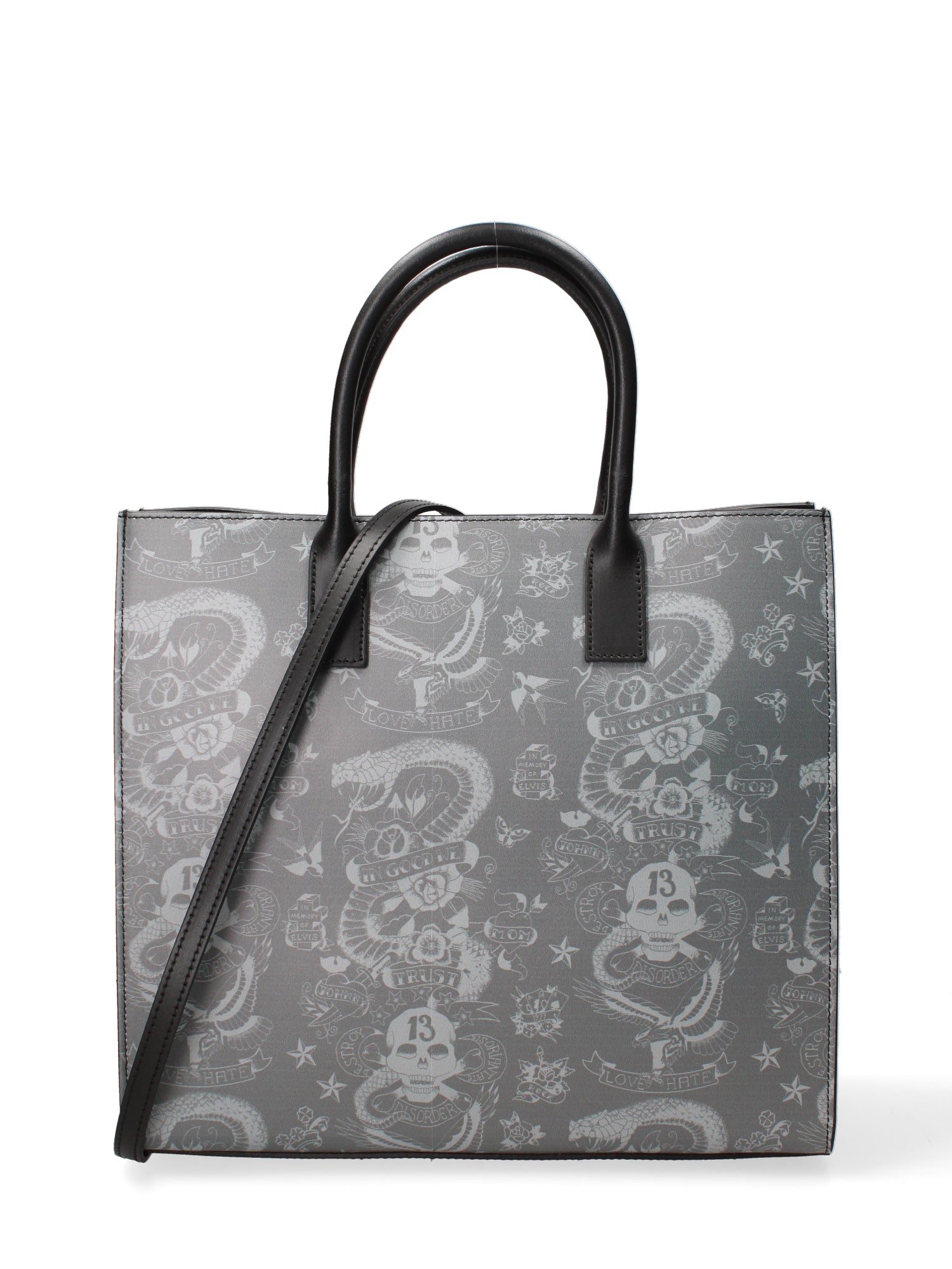 Borsa a mano da donna Vera pelle ruga JR-W-1032-BLACK-TATOO John Richmond