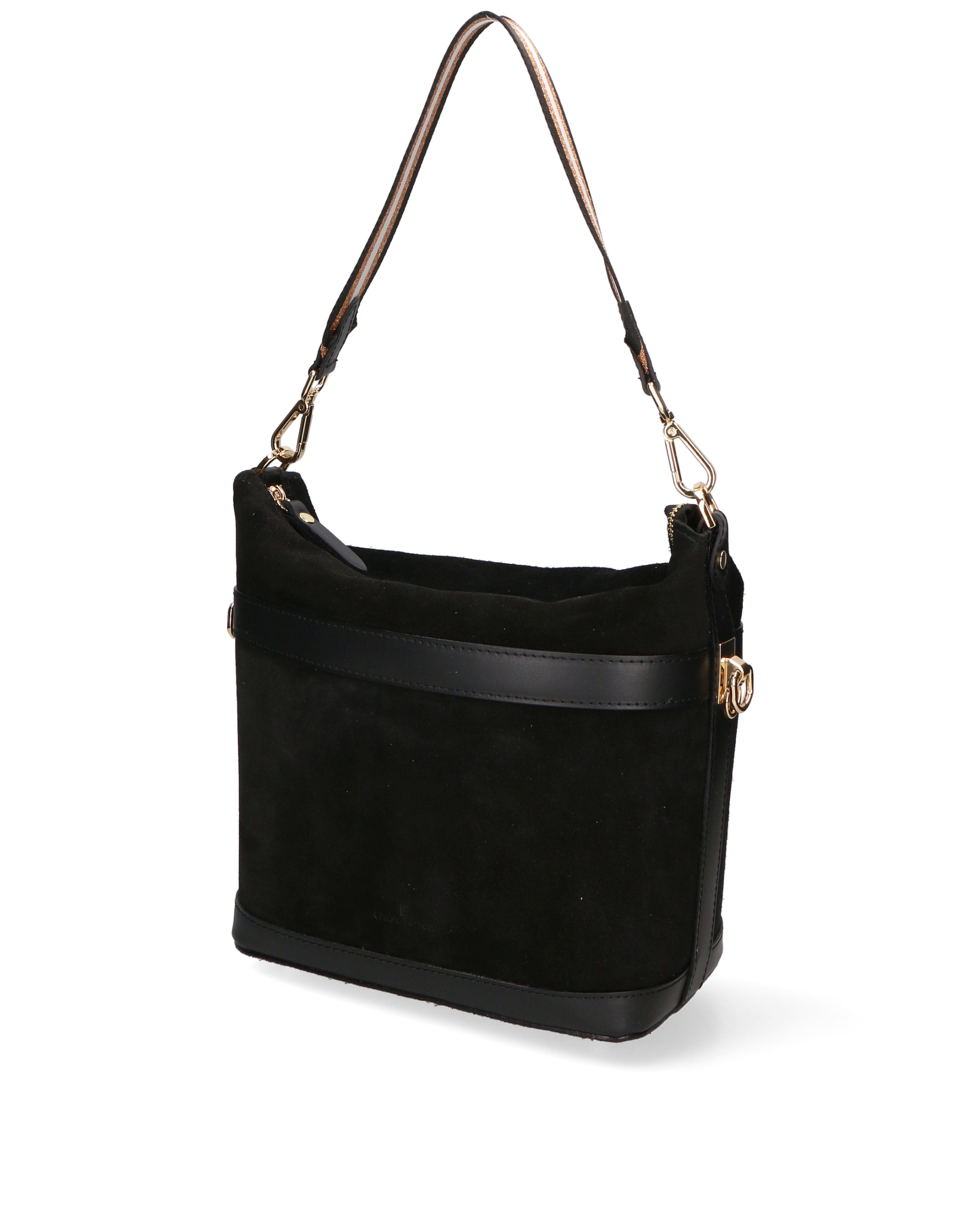 Vera pelle 04163-P218 NERO+SC NERO Borsa a spalla da donna Elowen Ultra Chiara Ferretti