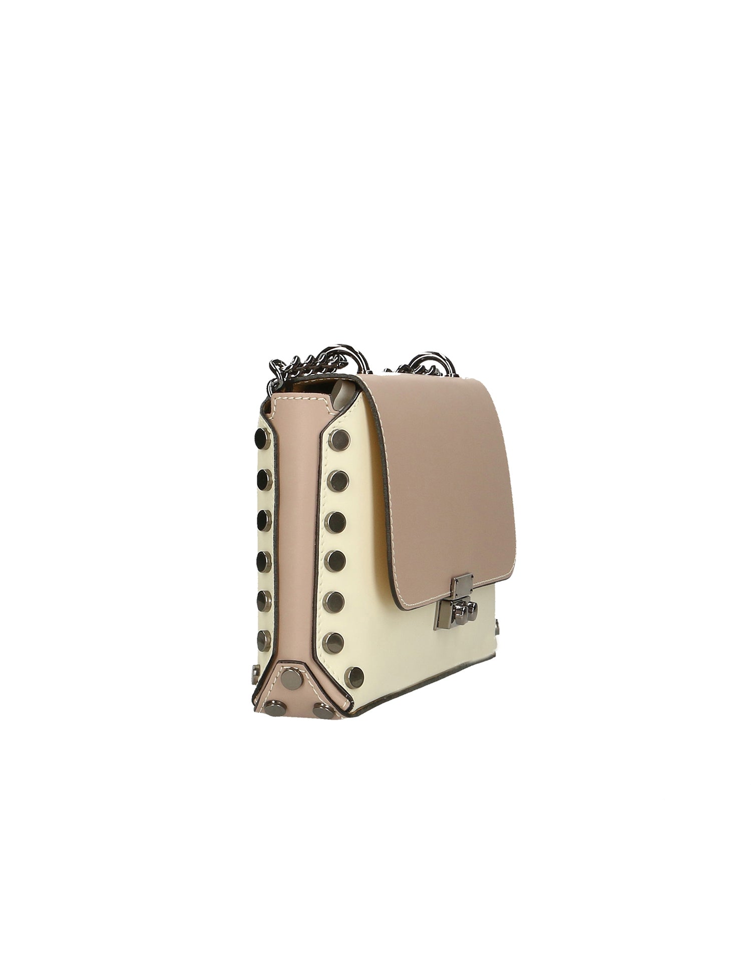 Vera pelle 8641-BEIGE+ROSATA Borsa a tracolla da donna Evanthe Pro Gave Lux