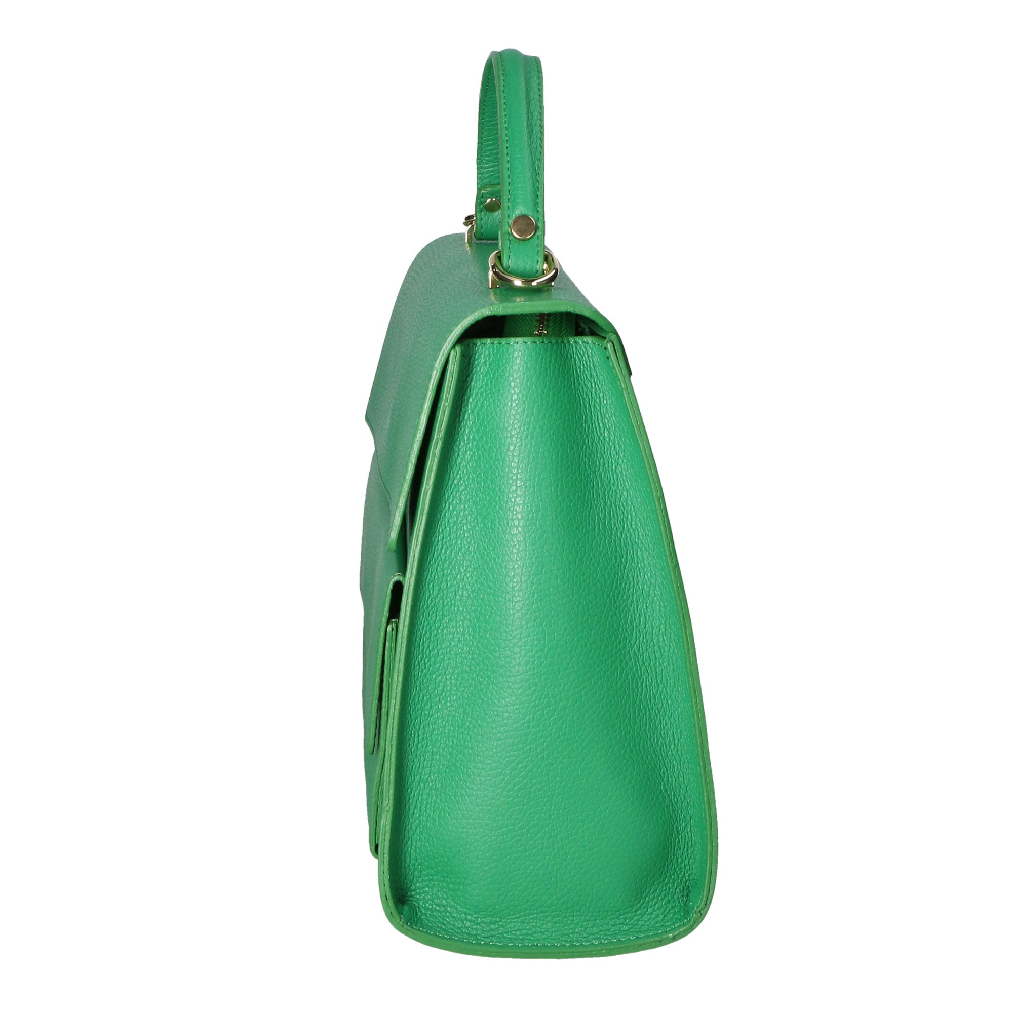 Borsa a mano da donna Made in Italy Vera pelle MYB-7034-SS-D47+C47 VERDE My Best Bag