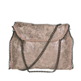 Willelmina Borsa a spalla da donna 100% PU Leather N-9606-TAUPE Gave Lux