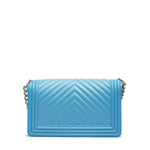 Borsa a mano da donna 100% PVC FLAT M-NORSE BLUE + OFF SILVER Marc Ellis