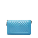 Borsa a mano da donna 100% PVC FLAT M-NORSE BLUE + OFF SILVER Marc Ellis