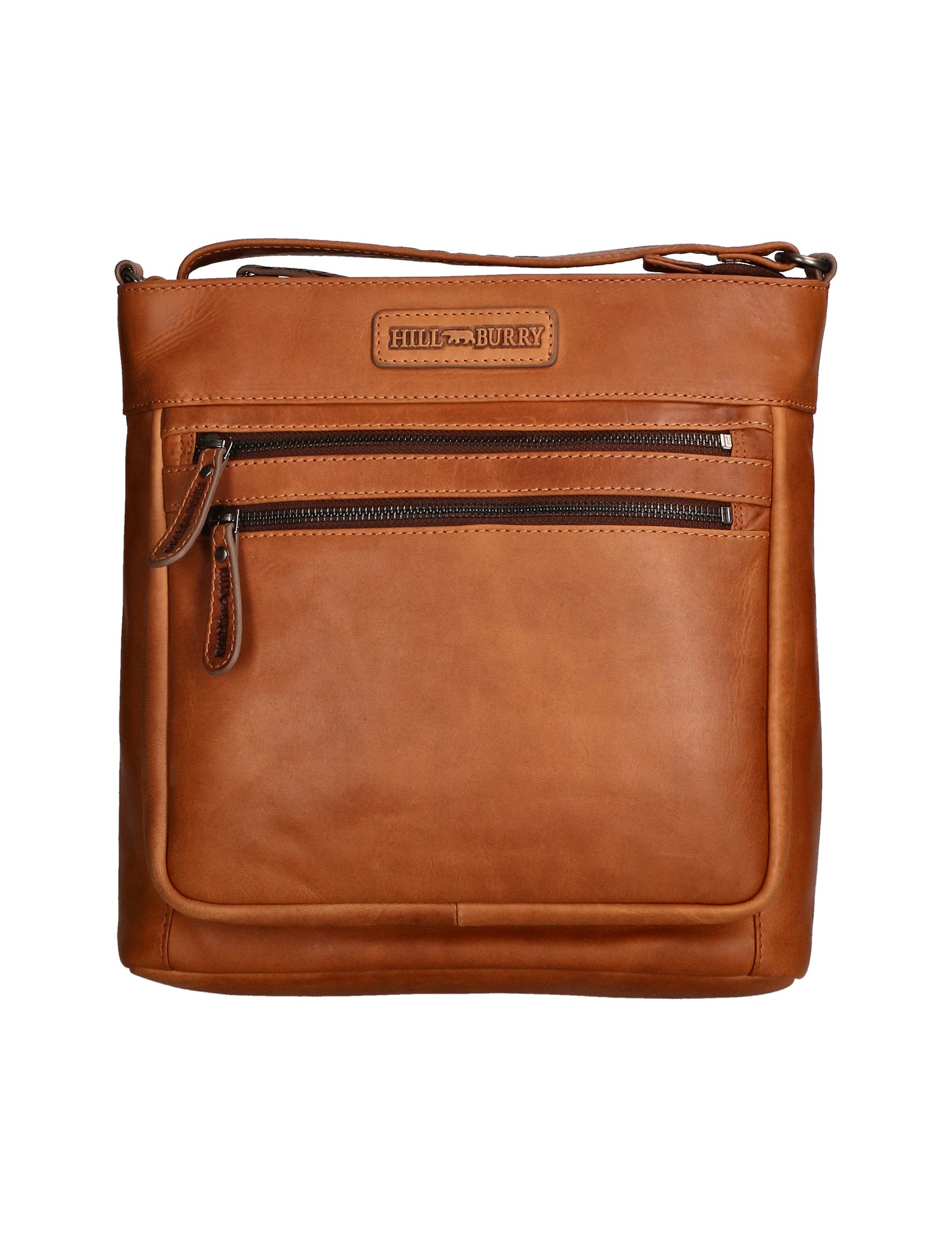 Borsa a tracolla da uomo Vera Pelle RFID HILB-3163-CUOIO Hill Burry