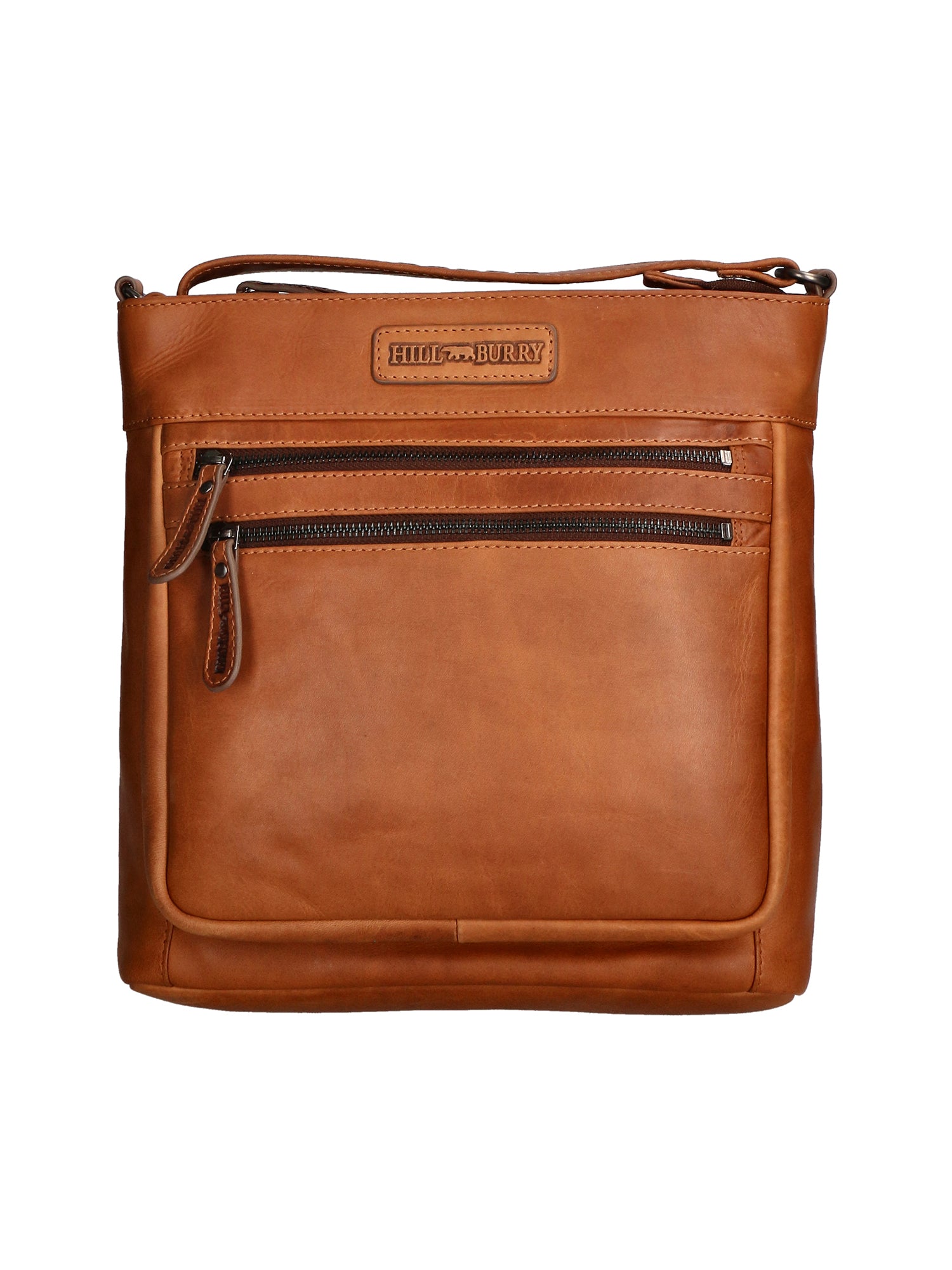 Borsa a tracolla da uomo Vera Pelle RFID HILB-3163-CUOIO Hill Burry