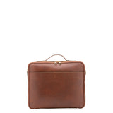 Borsa a mano unisex in vera pelle Made in Italy 4542-MARRONE Alessia Firenze