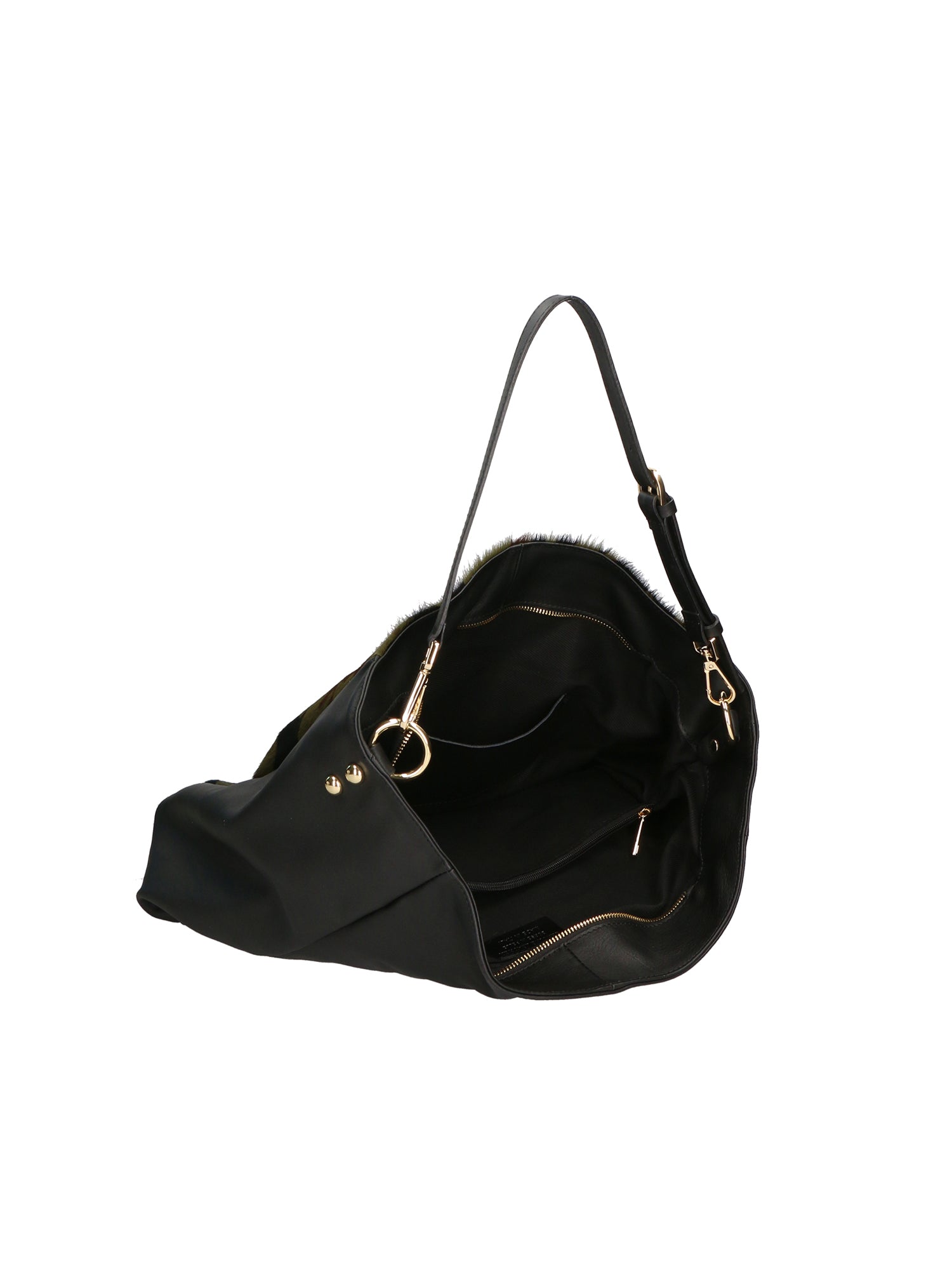 Asia Borsa a spalla da donna Vera pelle 05475-MILITARE Gave Lux