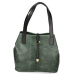 Clarissa Borsa a mano da donna Vera pelle 5276-017 VERDE BOTTIGLIA Gave Lux