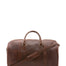 Borsa da viaggio unisex vera pelle 100% cotone 4038-TESTA DI MORO Alessia Firenze