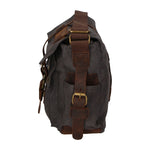 Melania Borsa a spalla unisex Canvas e vera pelle ZG3016-NERO BLACK Gave Lux