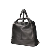 Anjelica women's shoulder bag convertible into a backpack in genuine leather, Made in Italy, 33x31x12 cm