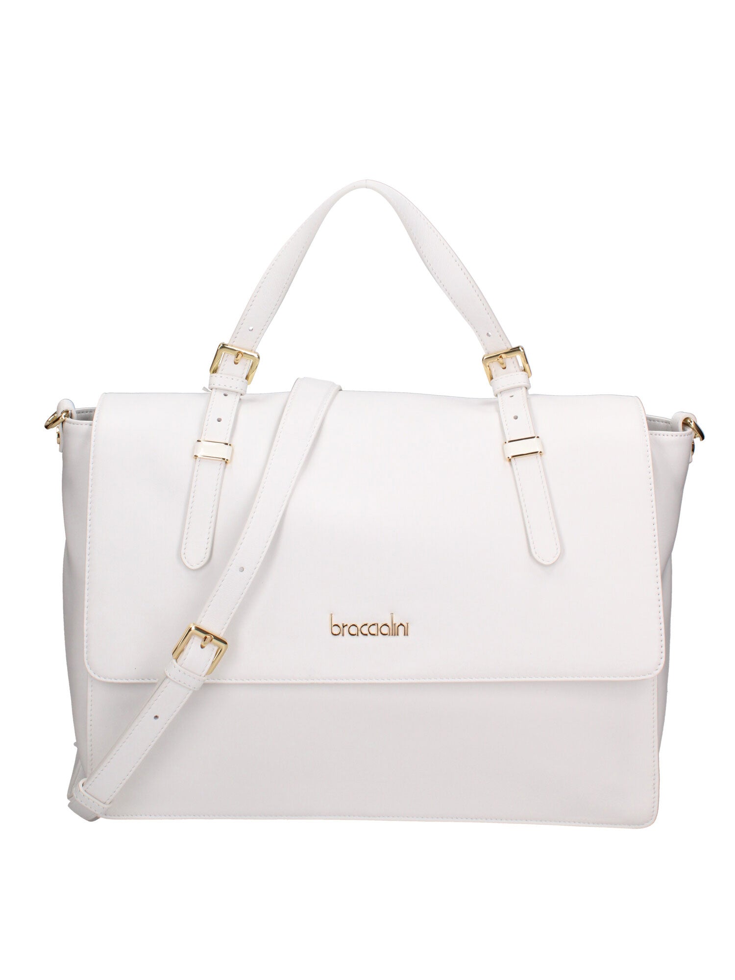 Valoria Prime Borsa a spalla da donna 100% pelle B17213-BIANCO Braccialini
