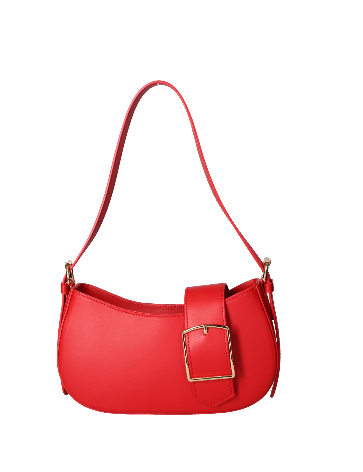 Borsa a spalla da donna 100% vera pelle 07213-L214 ROSSO Roberta Rossi