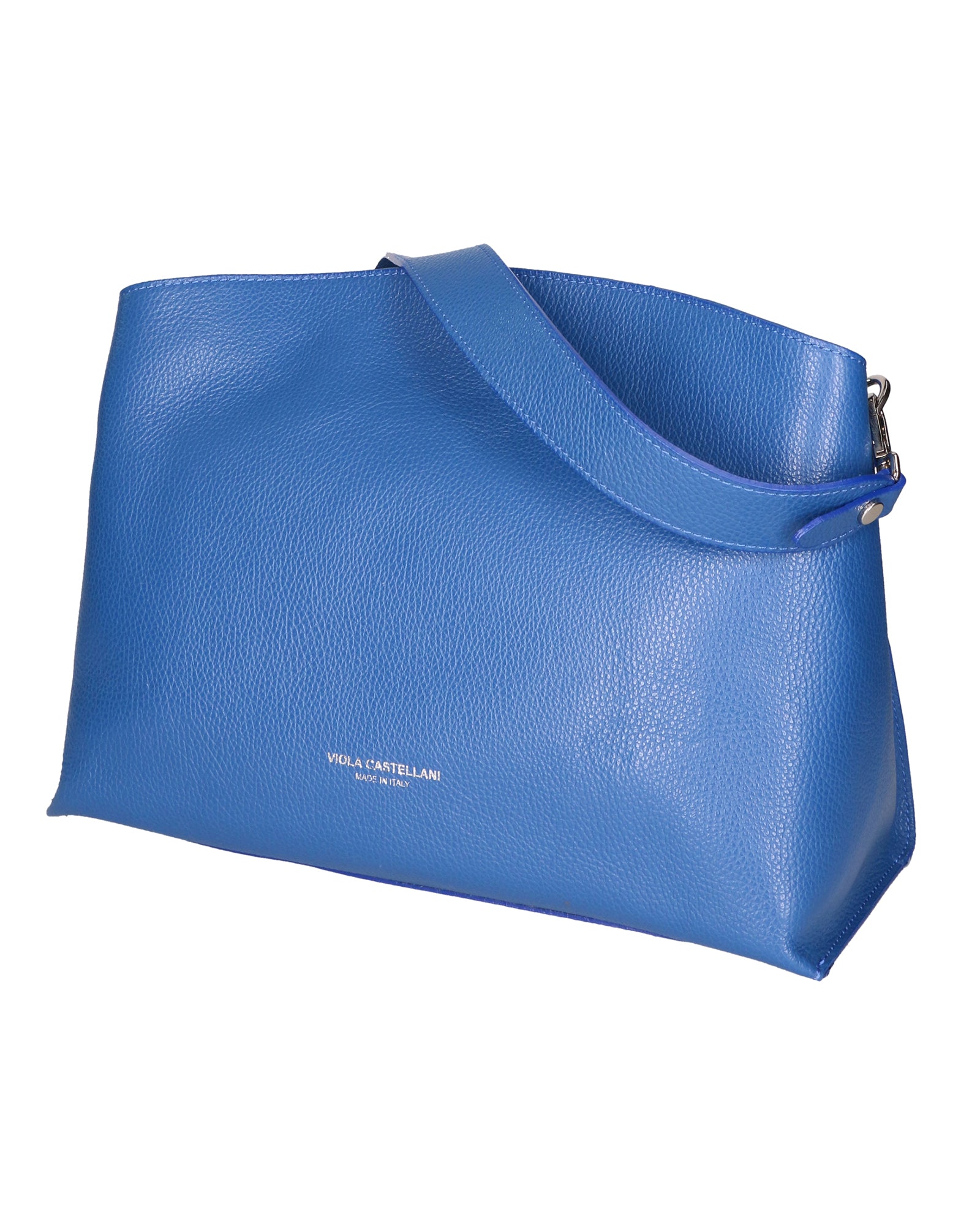 Borsa a spalla da donna Made in Italy Vera pelle 01101-D22 BLUETTE Viola Castellani