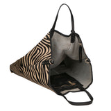 Borsa a mano da donna Vera pelle MYB-6037-FW-ZEBRA NERO CUOIO My Best Bag