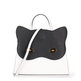 Arancia Borsa a mano da donna 100% pelle 8969-BIANCO+NERO Gave Lux