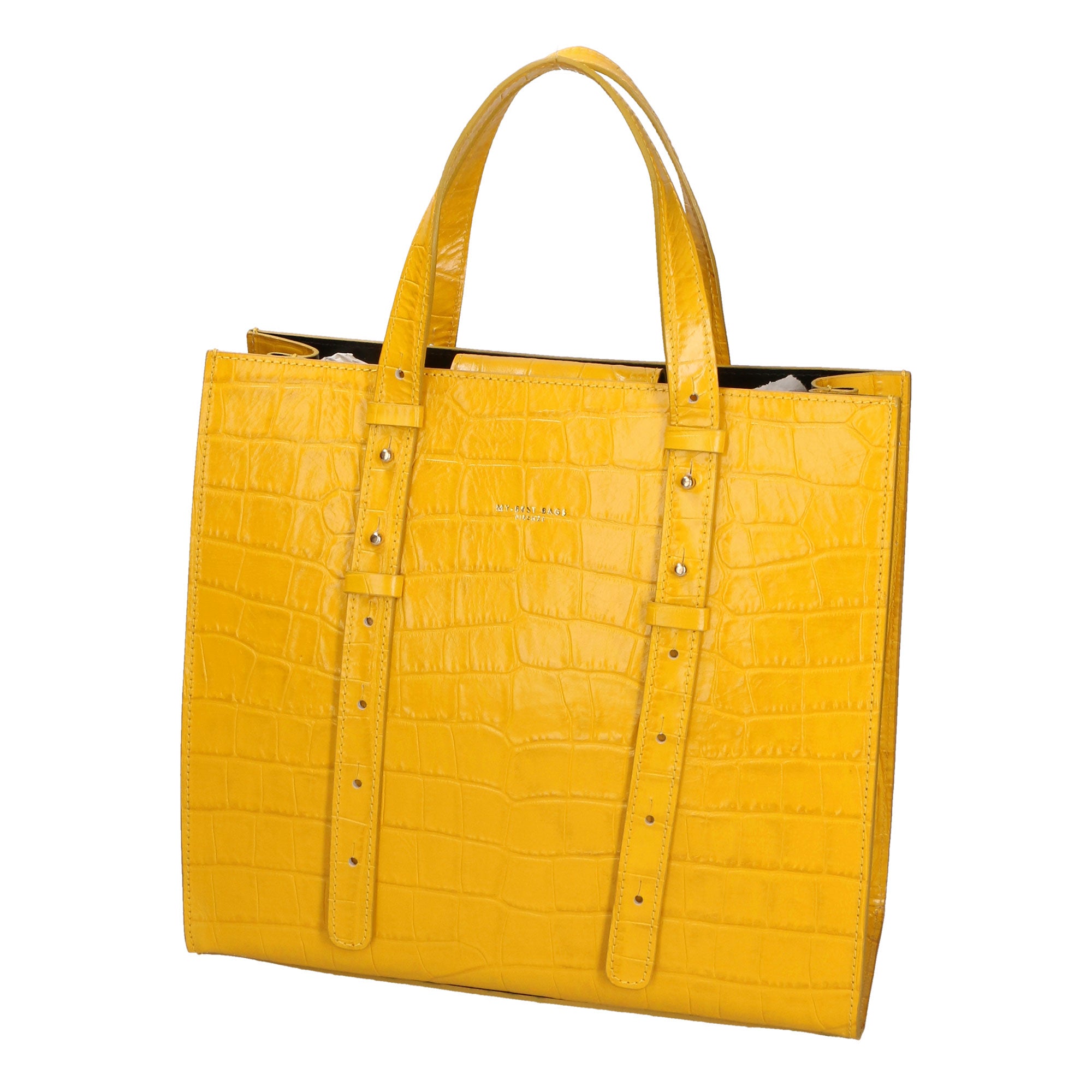 Borsa a mano da donna Pelle goffrata MYB-7003-SSCOCCO-C04 GIALLO My Best Bag